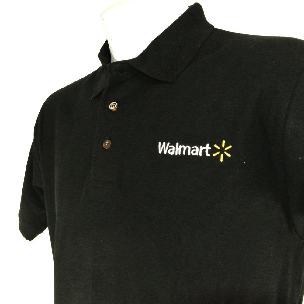 WALMART Manager Associate Employee Uniform Men's Black Polo Shirt Size L